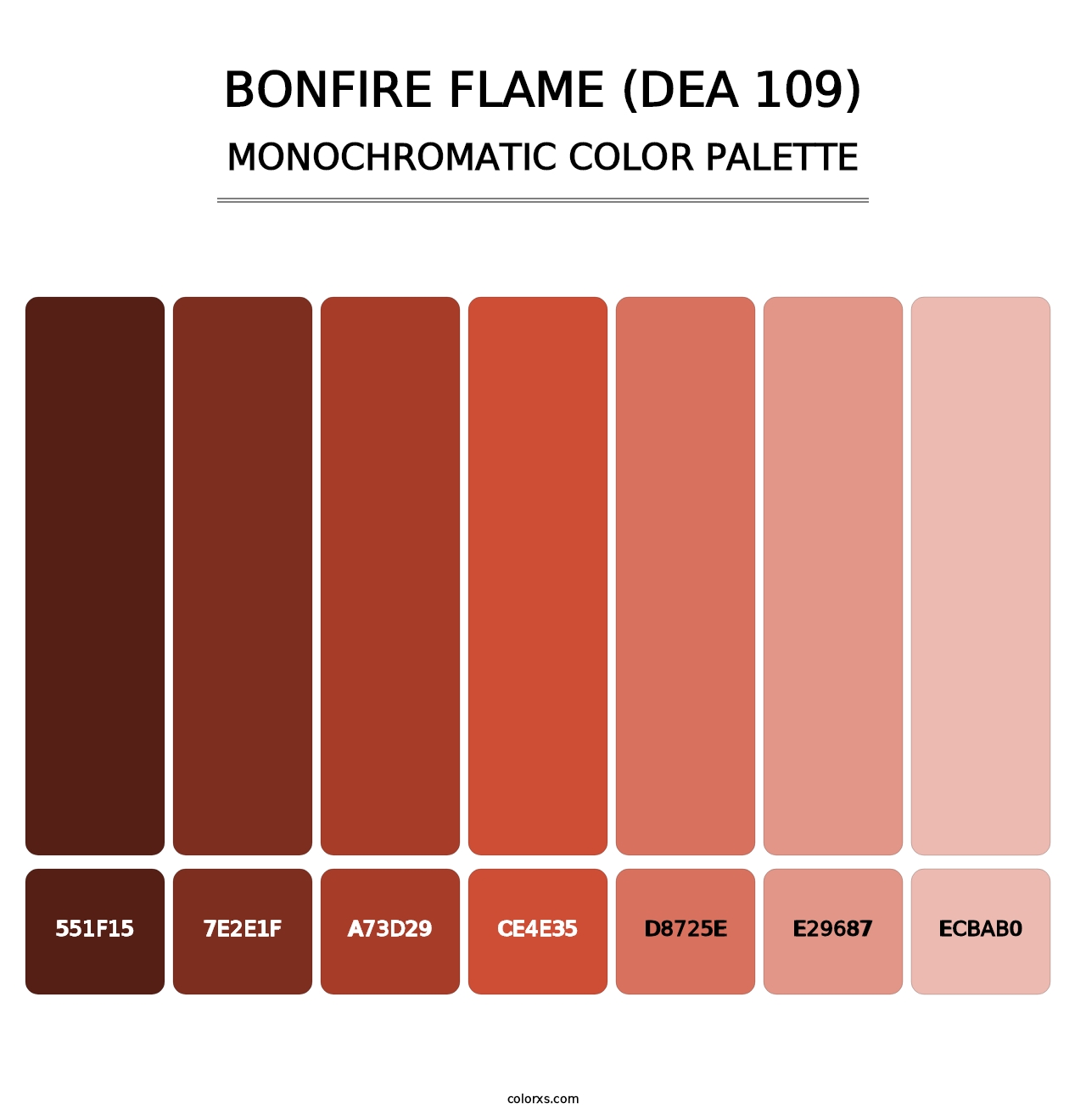 Bonfire Flame (DEA 109) - Monochromatic Color Palette