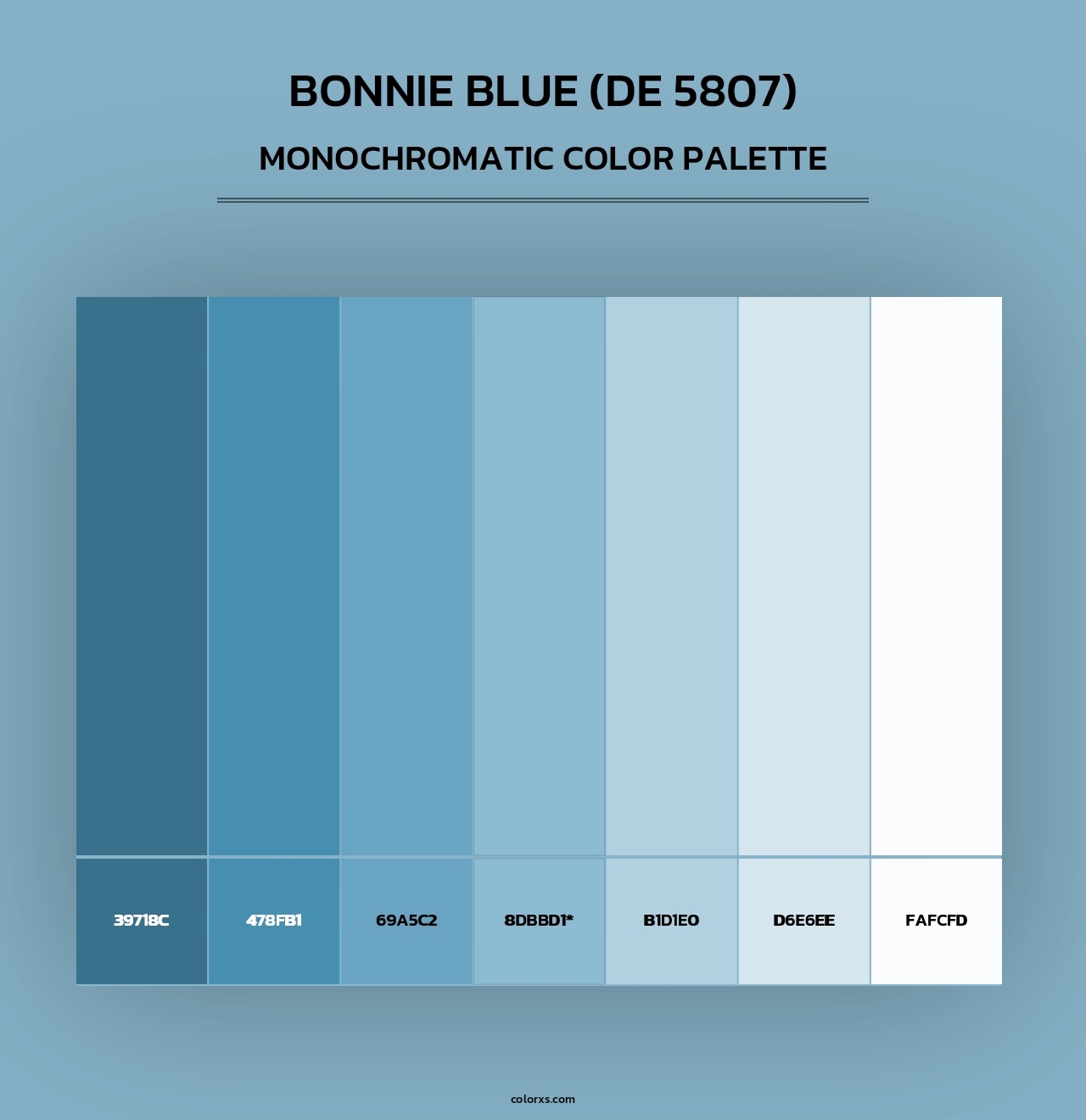 Bonnie Blue (DE 5807) - Monochromatic Color Palette
