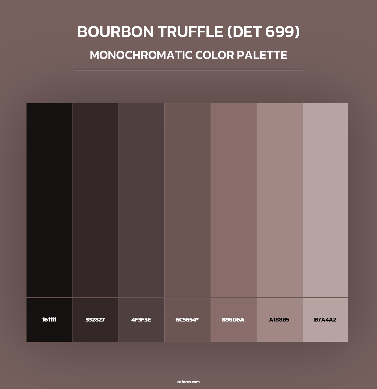 Bourbon Truffle (DET 699) - Monochromatic Color Palette