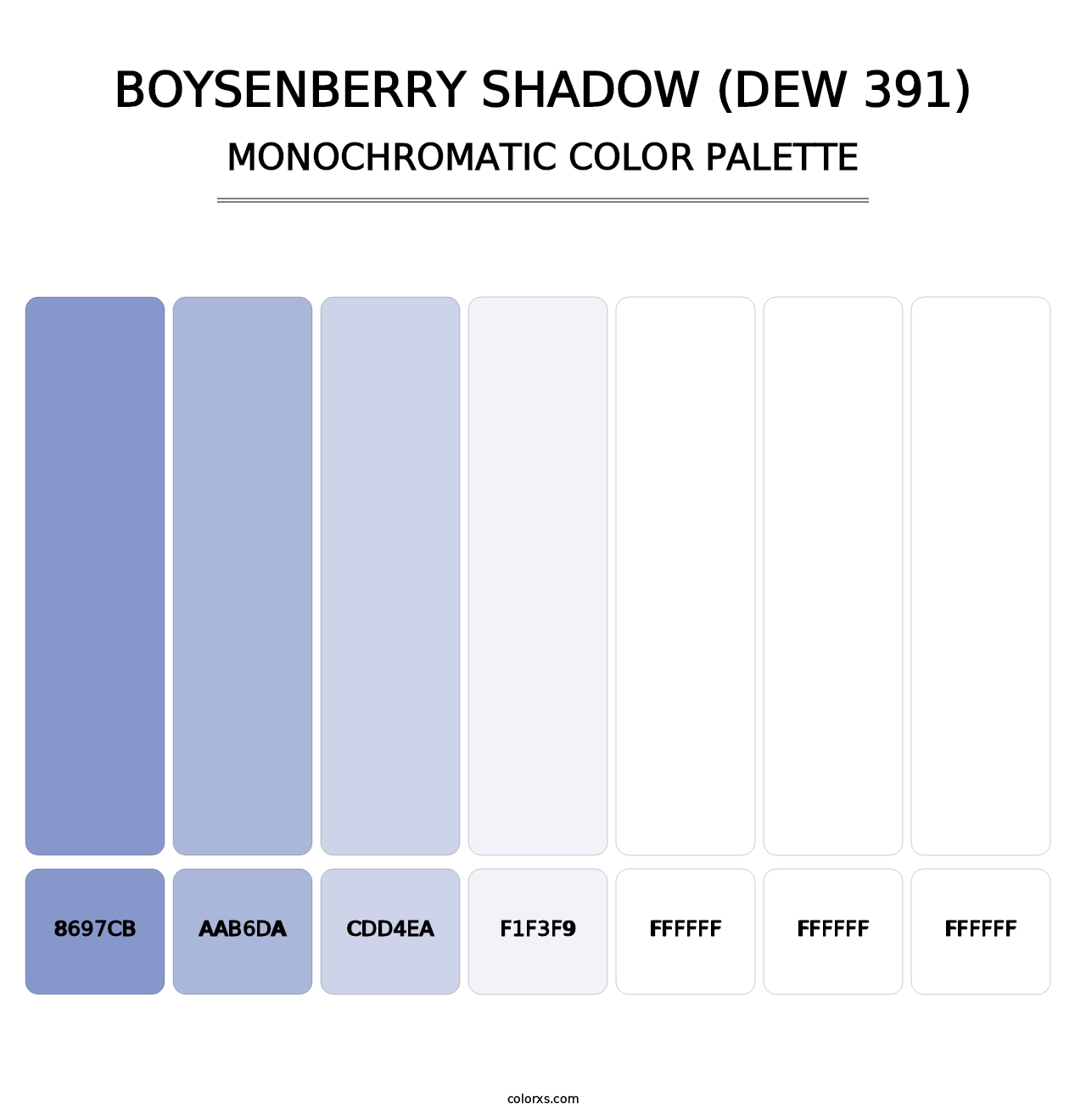 Boysenberry Shadow (DEW 391) - Monochromatic Color Palette