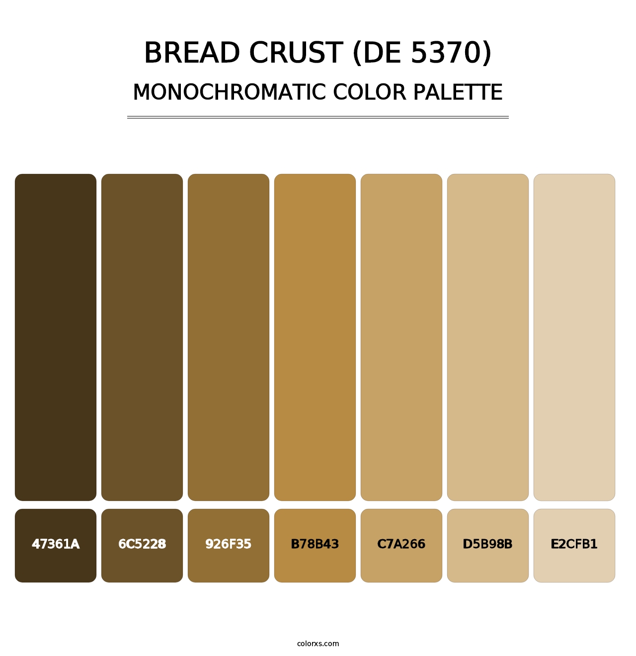 Bread Crust (DE 5370) - Monochromatic Color Palette