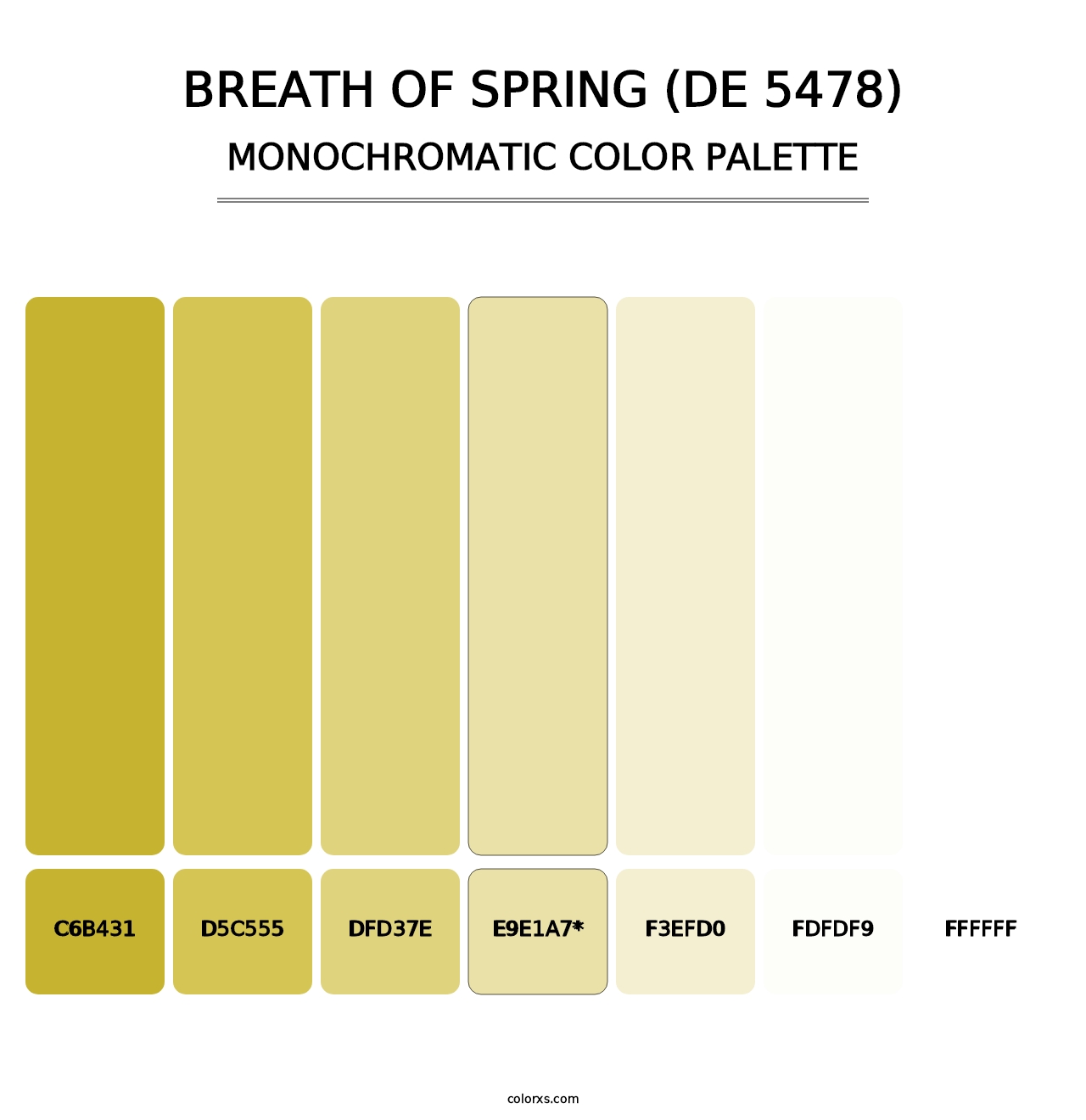 Breath of Spring (DE 5478) - Monochromatic Color Palette