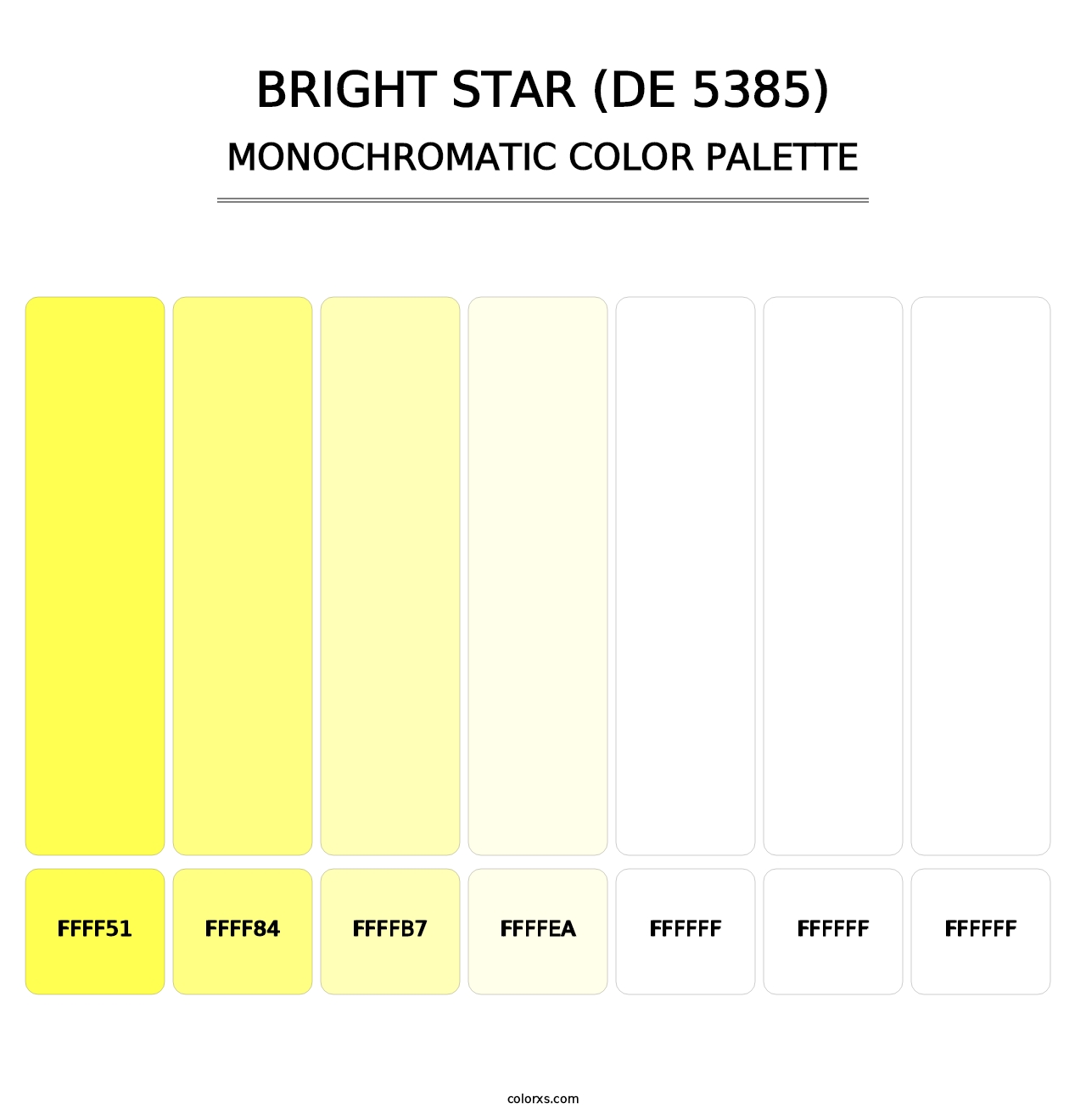 Bright Star (DE 5385) - Monochromatic Color Palette