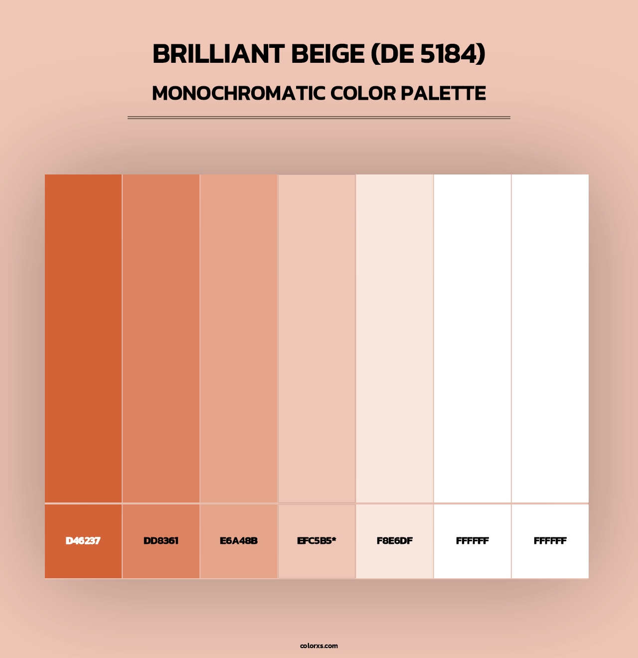 Brilliant Beige (DE 5184) - Monochromatic Color Palette