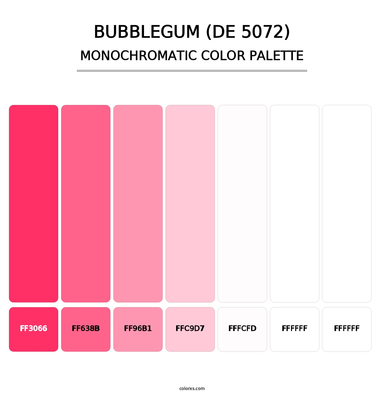 Bubblegum (DE 5072) - Monochromatic Color Palette