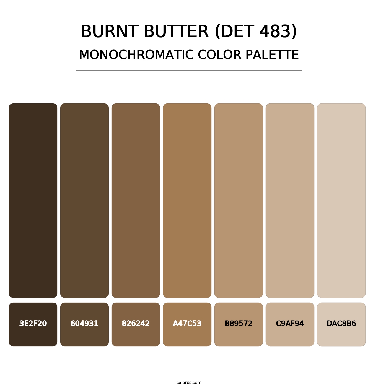 Burnt Butter (DET 483) - Monochromatic Color Palette