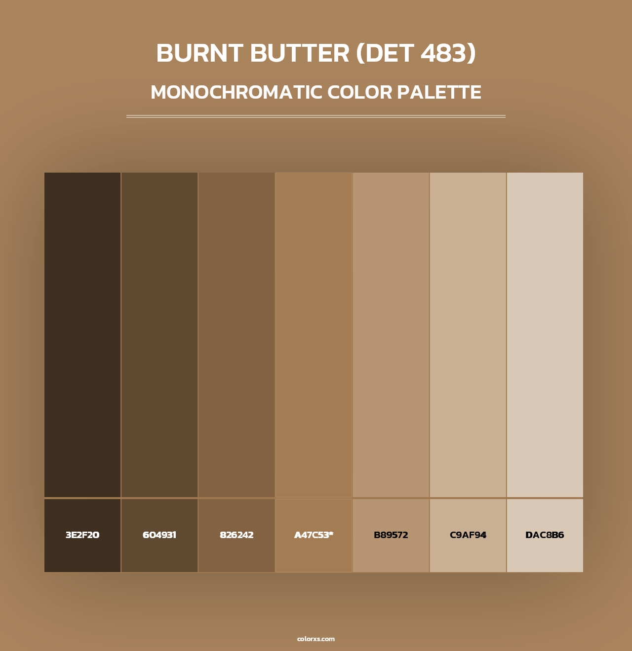 Burnt Butter (DET 483) - Monochromatic Color Palette