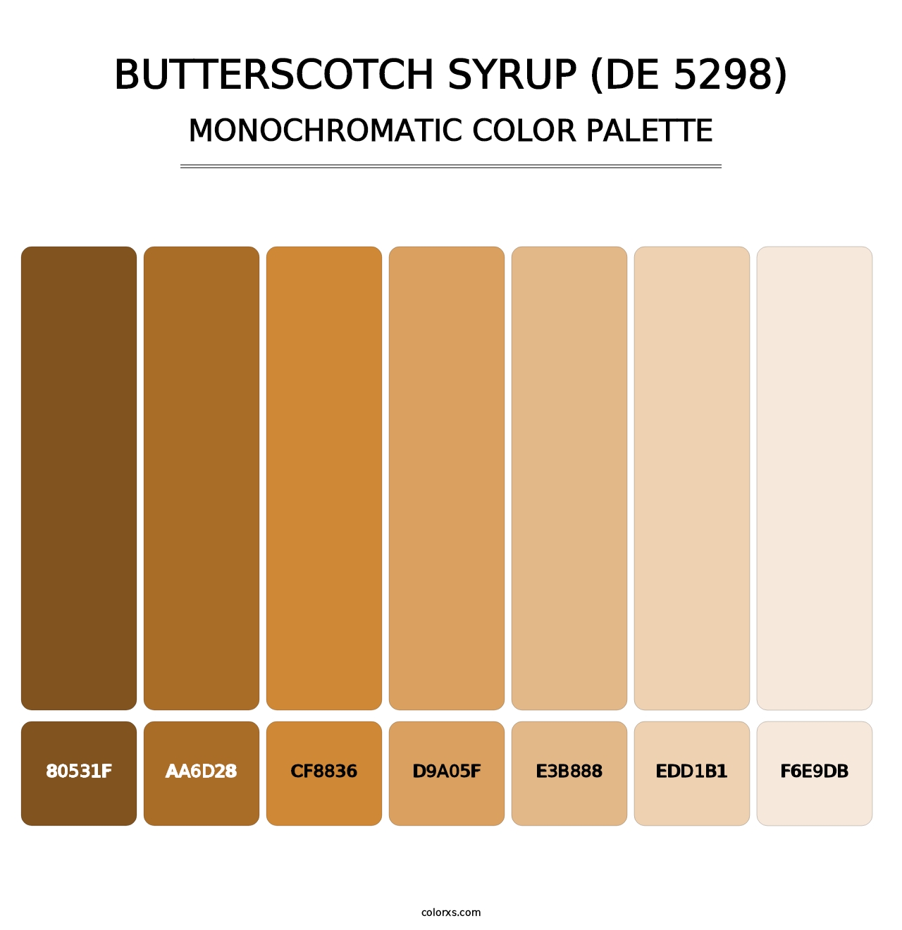 Butterscotch Syrup (DE 5298) - Monochromatic Color Palette