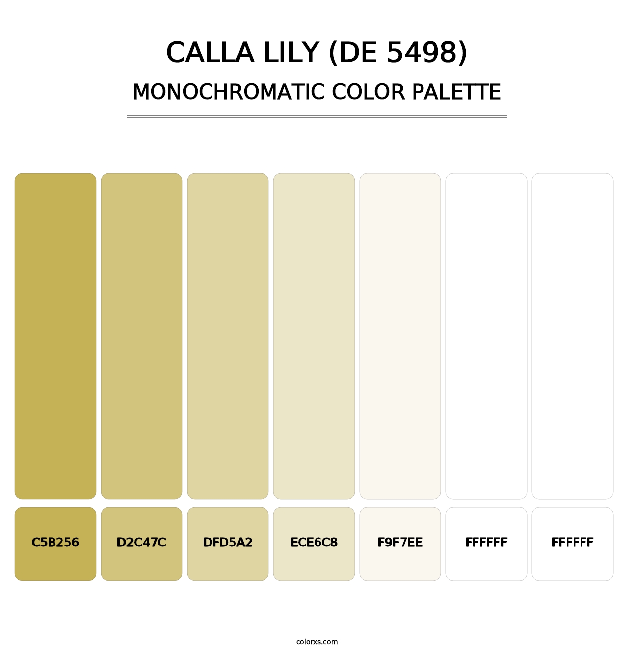 Calla Lily (DE 5498) - Monochromatic Color Palette