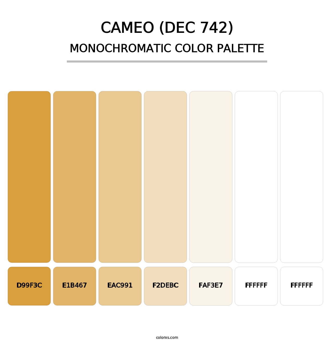 Cameo (DEC 742) - Monochromatic Color Palette