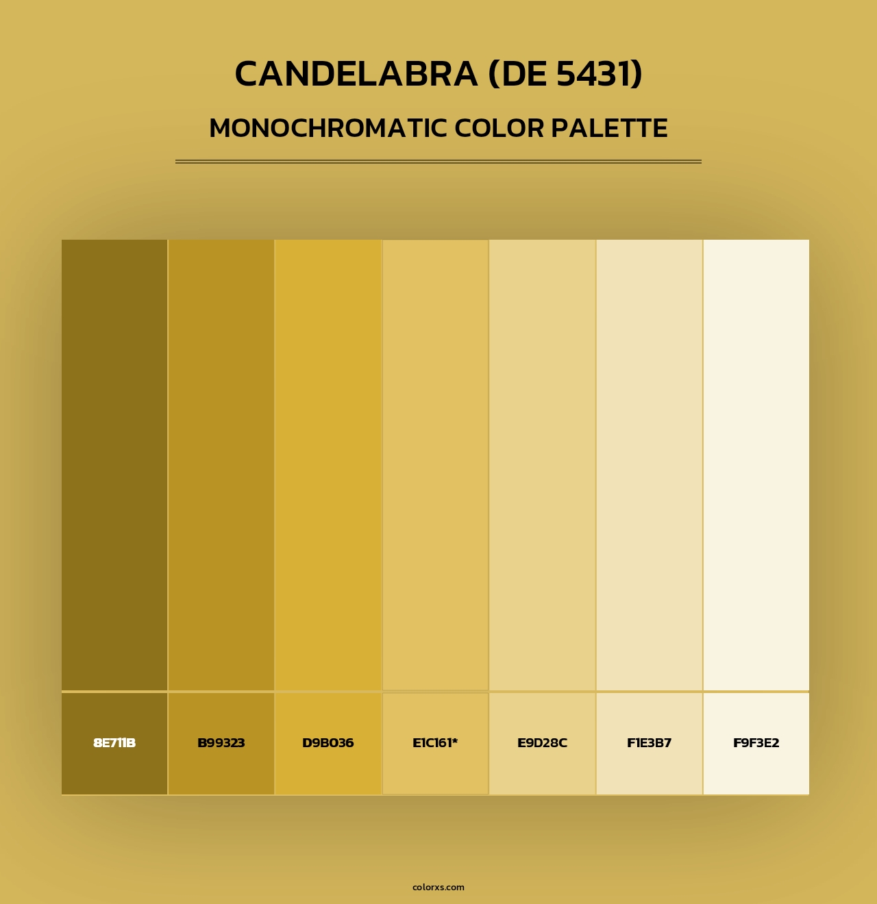Candelabra (DE 5431) - Monochromatic Color Palette