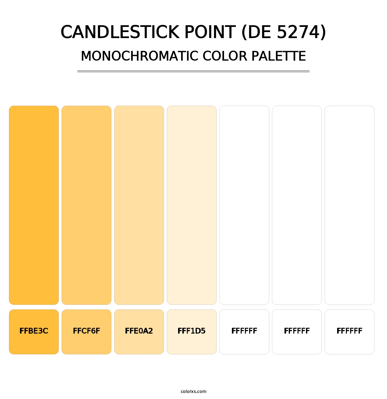Candlestick Point (DE 5274) - Monochromatic Color Palette