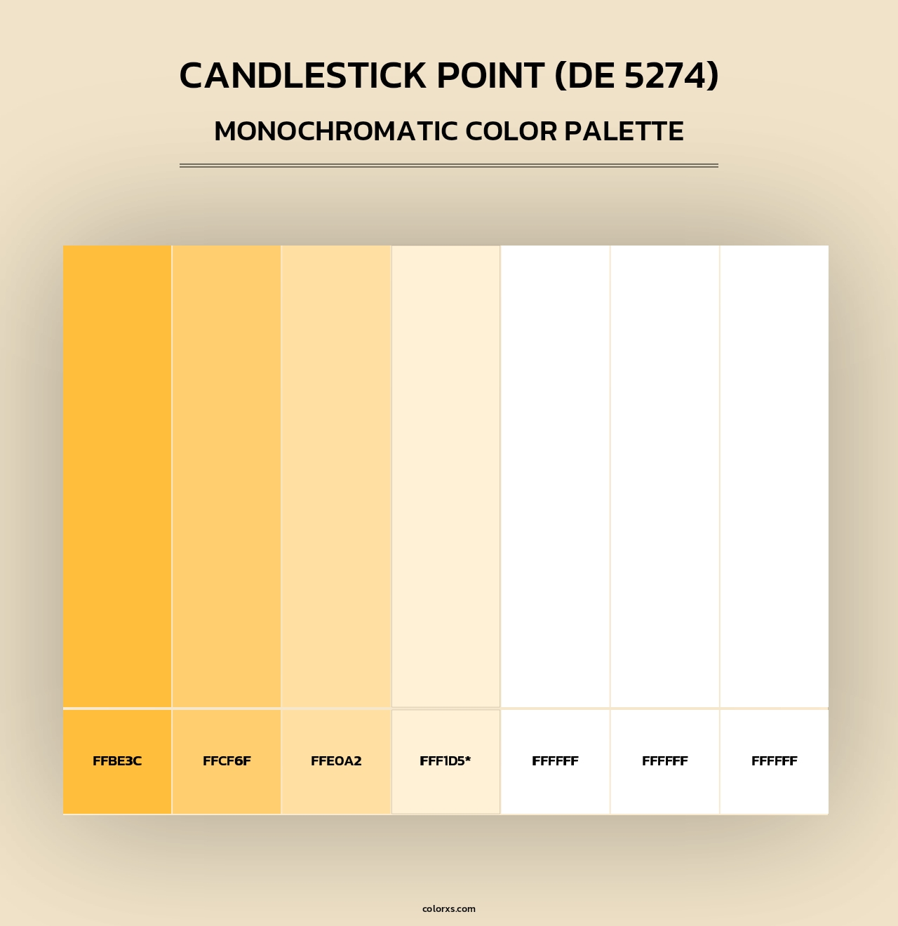 Candlestick Point (DE 5274) - Monochromatic Color Palette