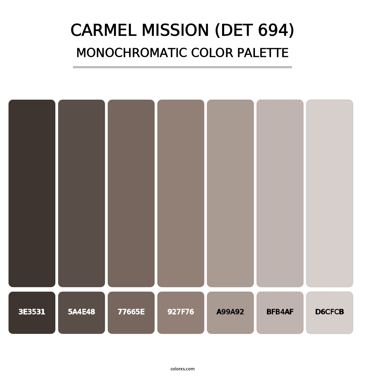 Carmel Mission (DET 694) - Monochromatic Color Palette