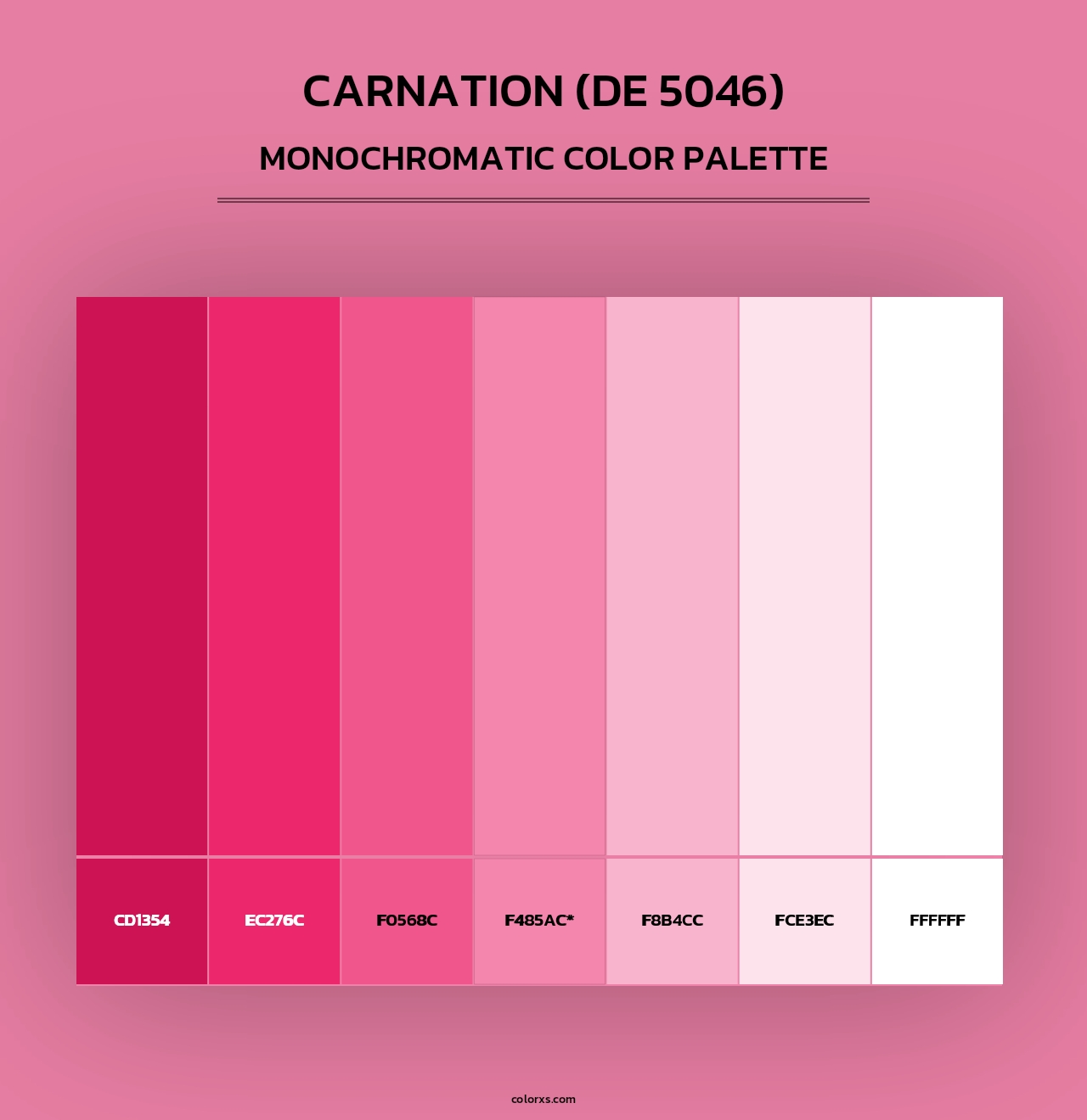 Carnation (DE 5046) - Monochromatic Color Palette