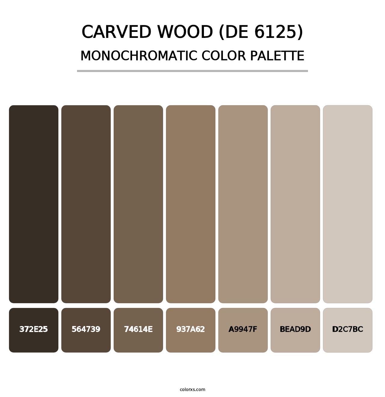 Carved Wood (DE 6125) - Monochromatic Color Palette