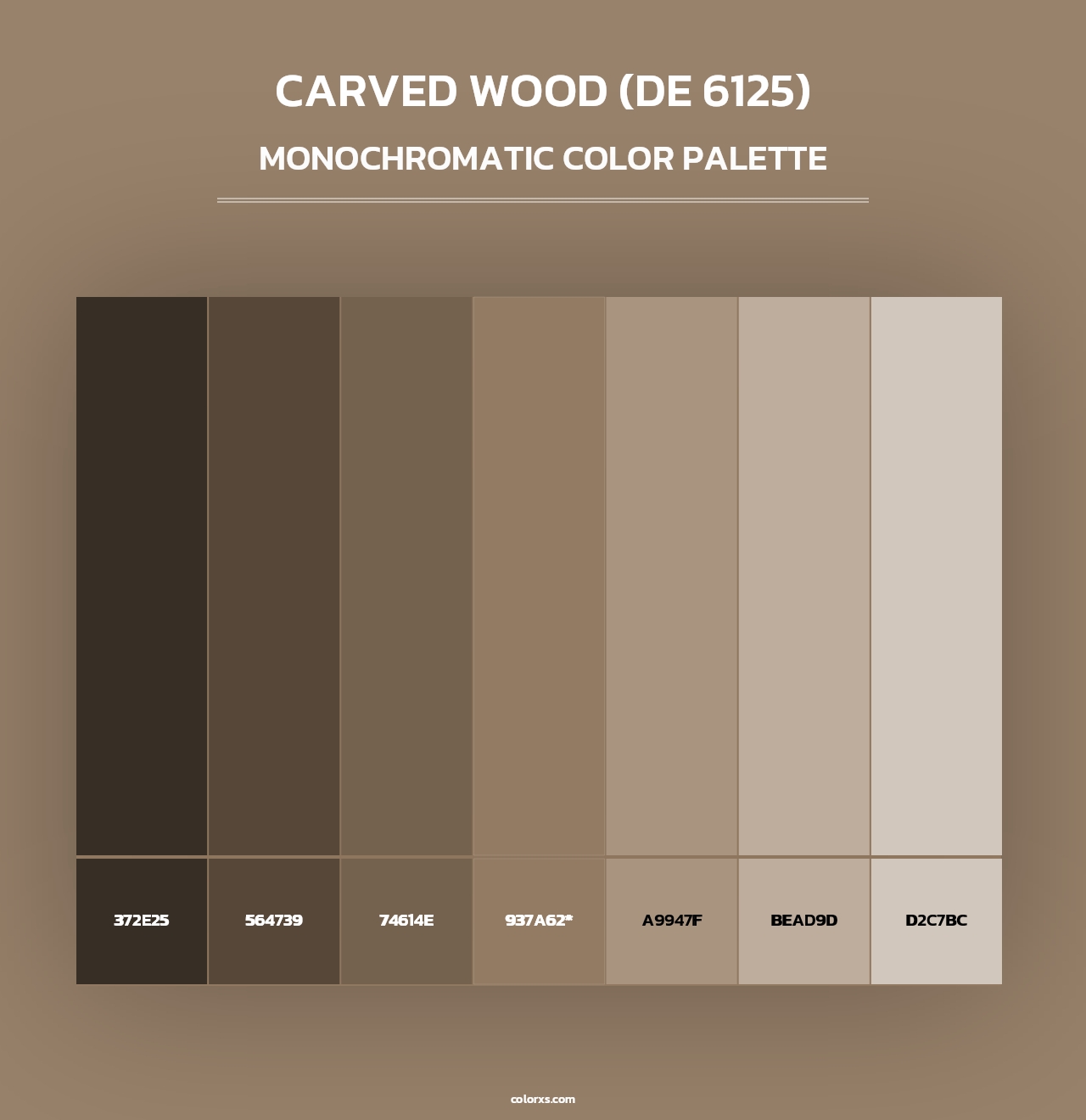 Carved Wood (DE 6125) - Monochromatic Color Palette