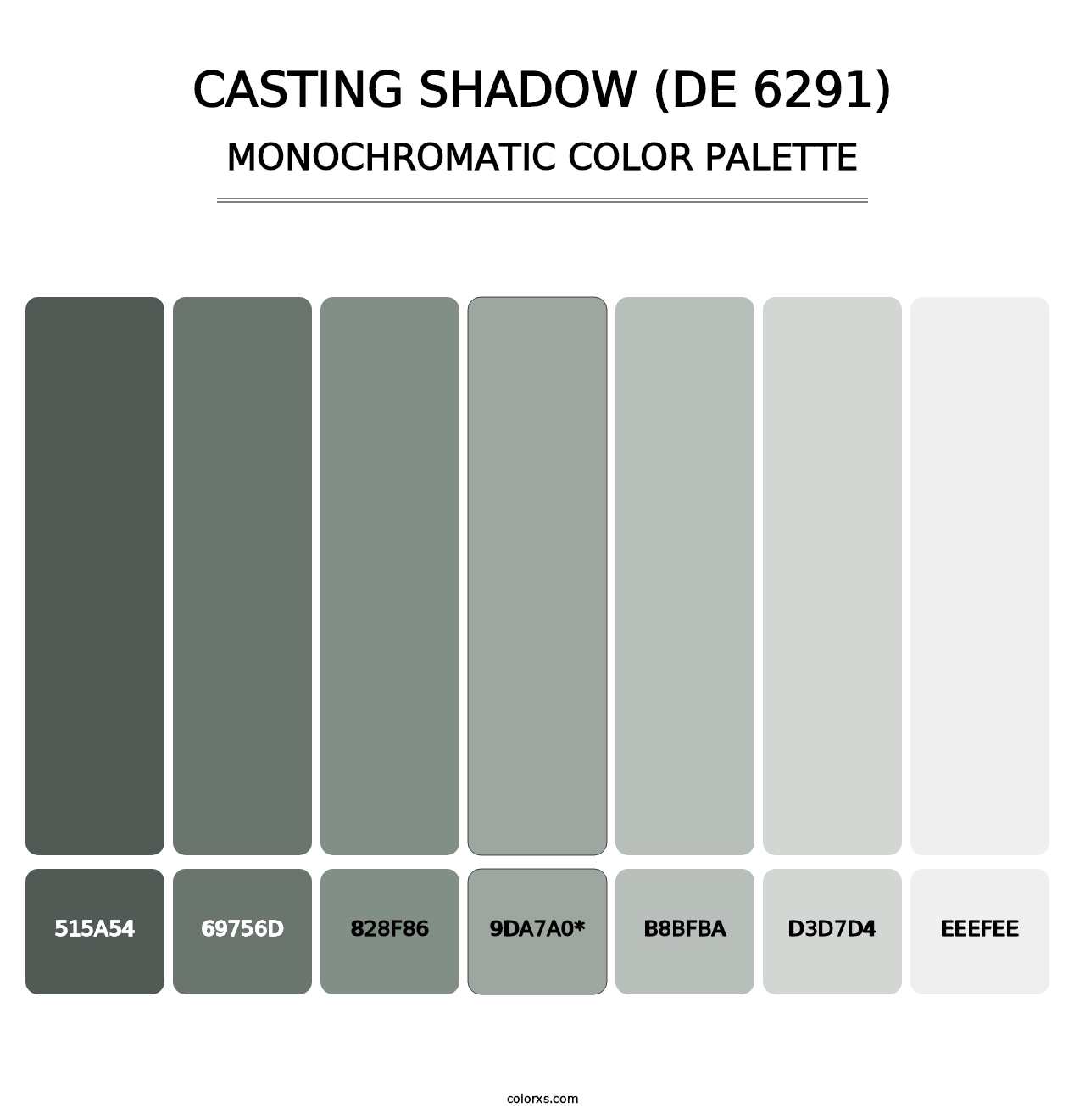 Casting Shadow (DE 6291) - Monochromatic Color Palette