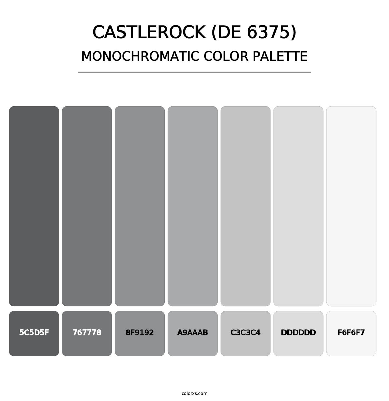 Castlerock (DE 6375) - Monochromatic Color Palette