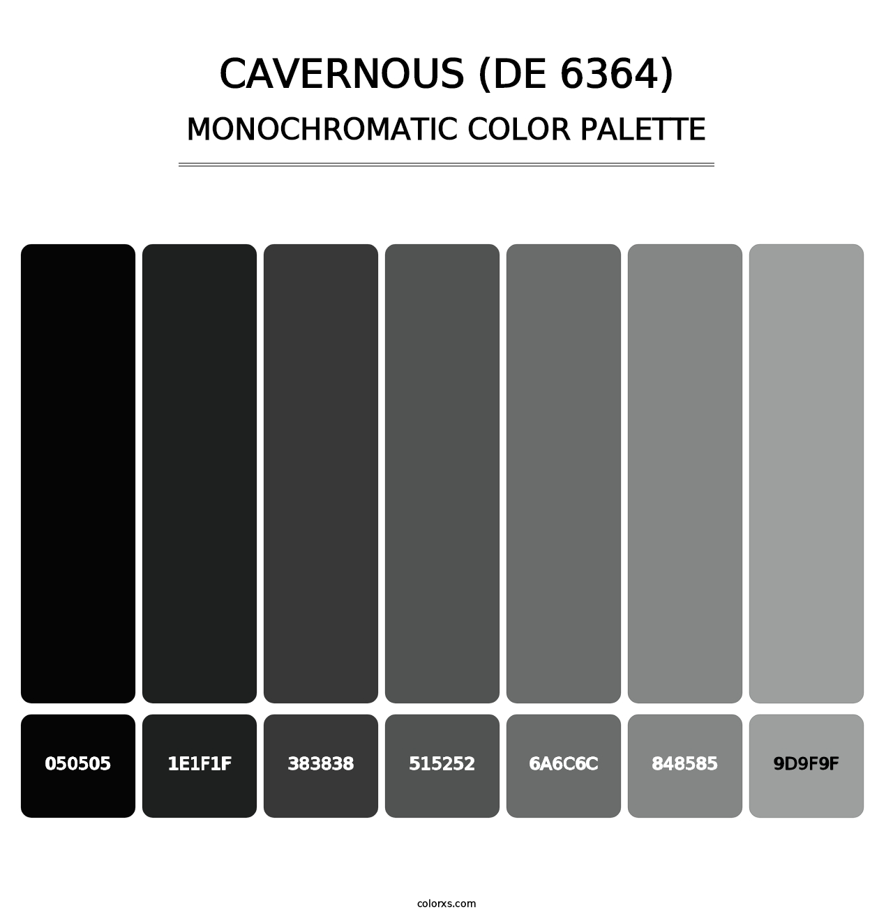 Cavernous (DE 6364) - Monochromatic Color Palette