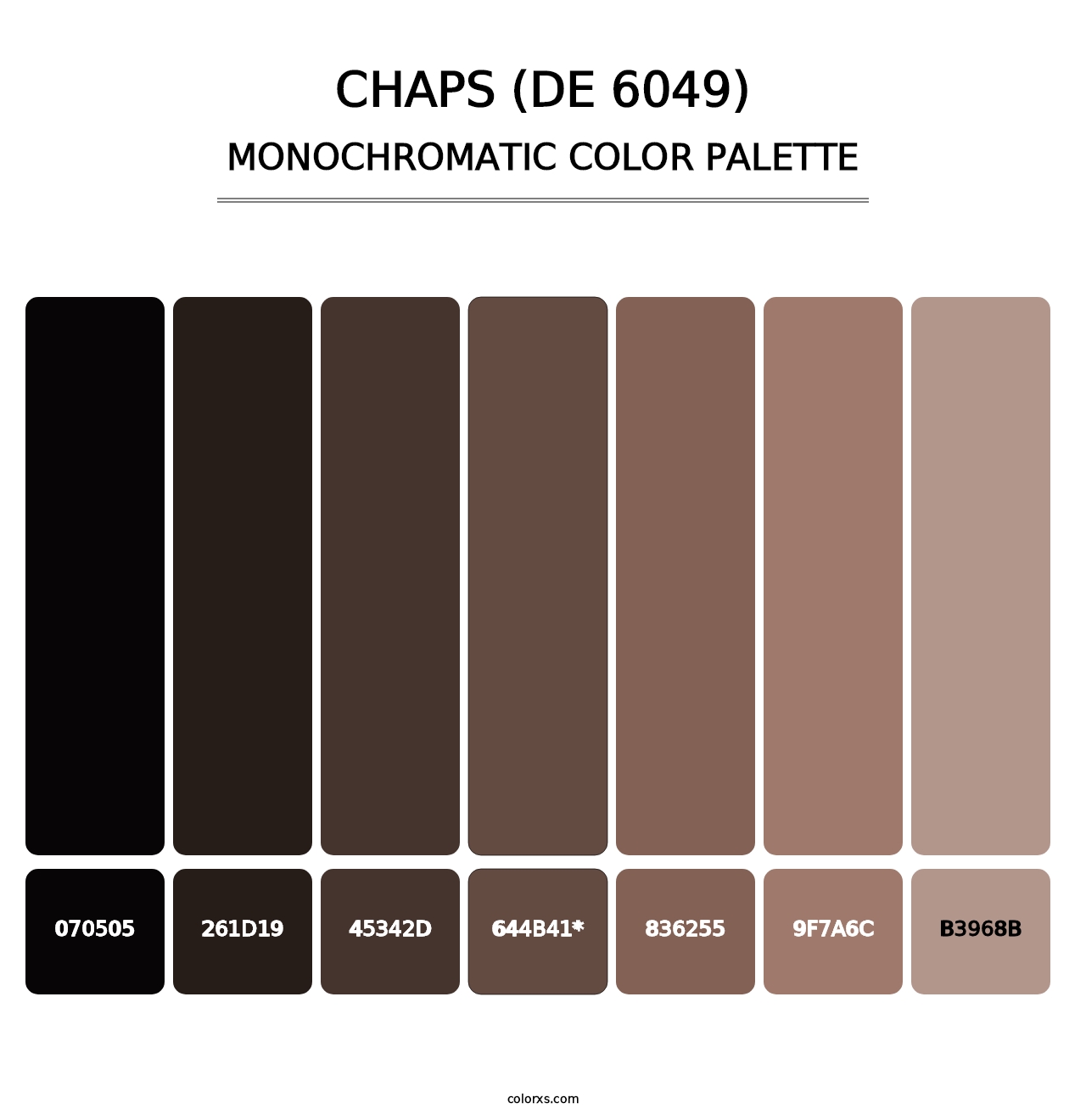 Chaps (DE 6049) - Monochromatic Color Palette