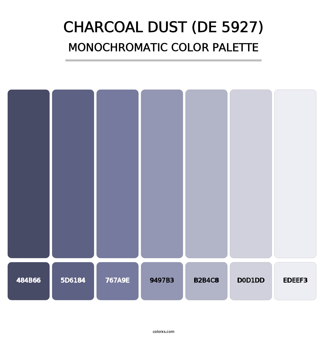 Charcoal Dust (DE 5927) - Monochromatic Color Palette