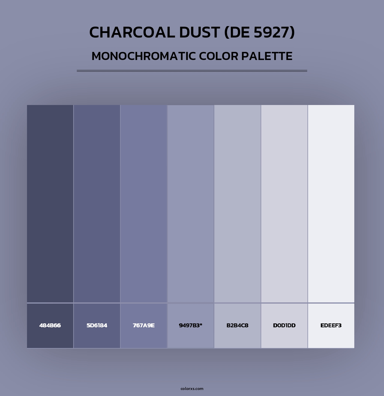 Charcoal Dust (DE 5927) - Monochromatic Color Palette