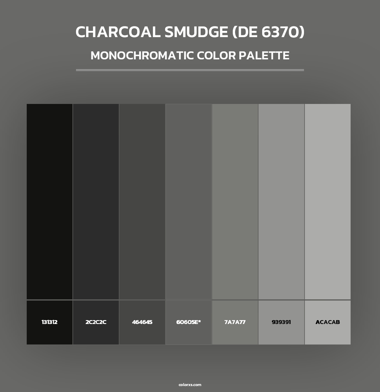 Charcoal Smudge (DE 6370) - Monochromatic Color Palette