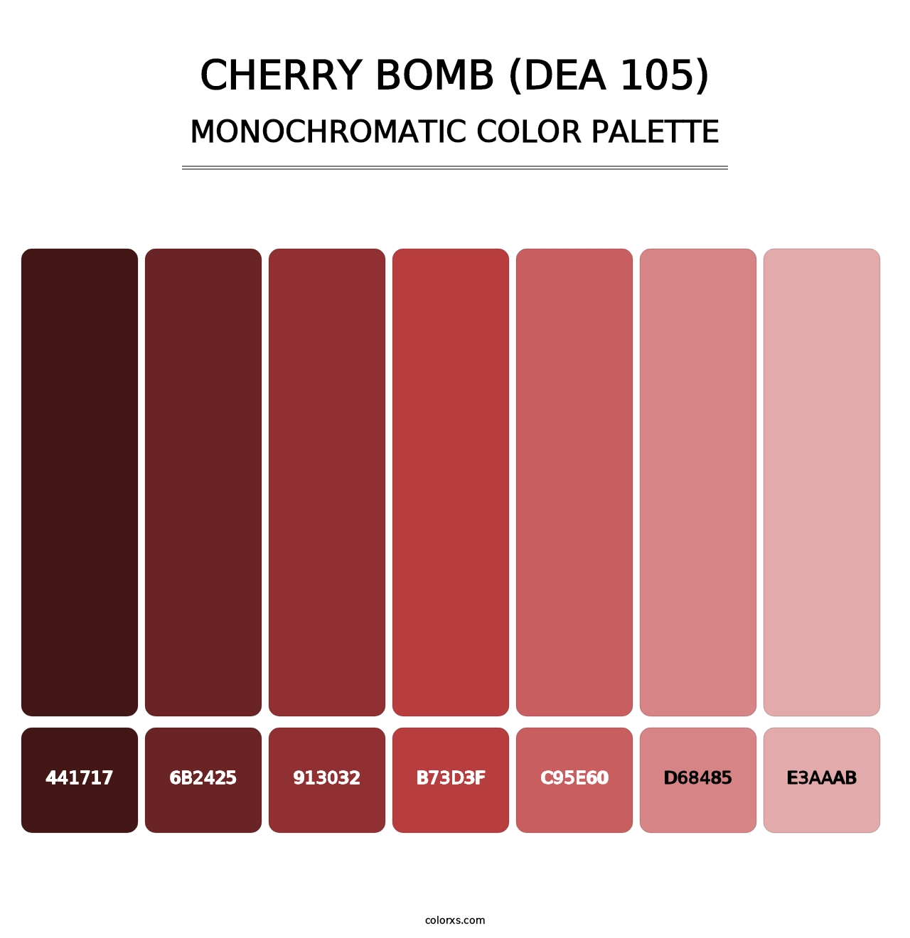Cherry Bomb (DEA 105) - Monochromatic Color Palette