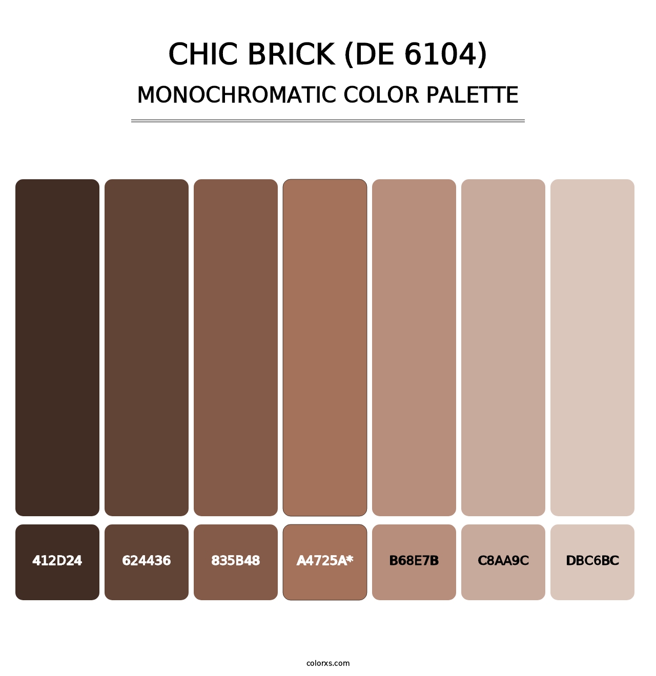 Chic Brick (DE 6104) - Monochromatic Color Palette