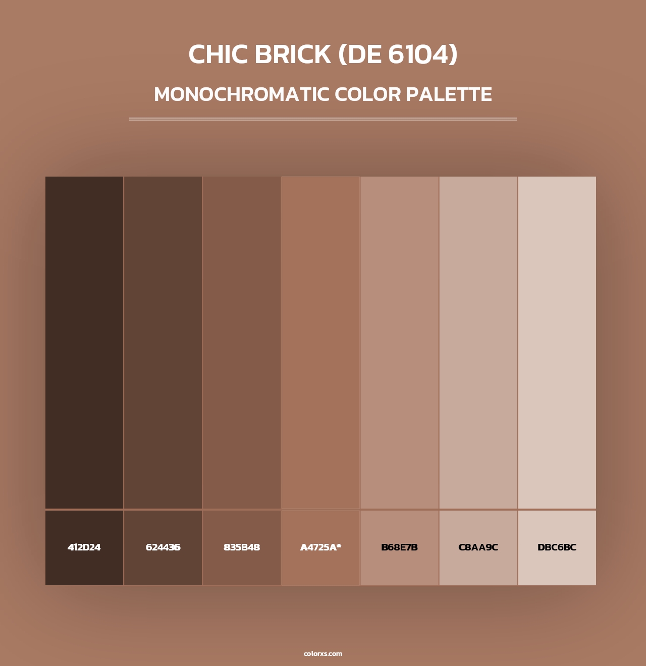Chic Brick (DE 6104) - Monochromatic Color Palette