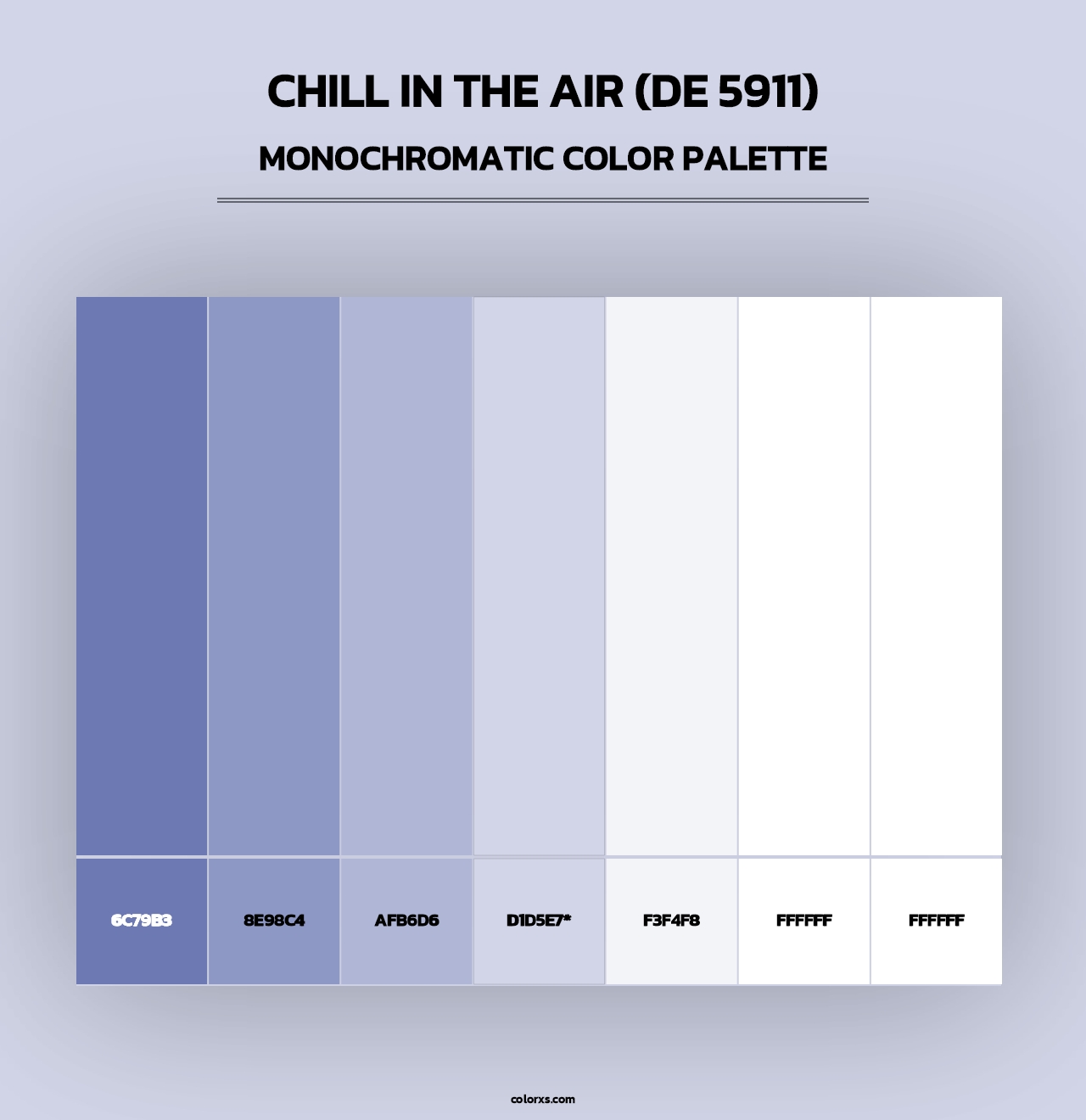 Chill in the Air (DE 5911) - Monochromatic Color Palette