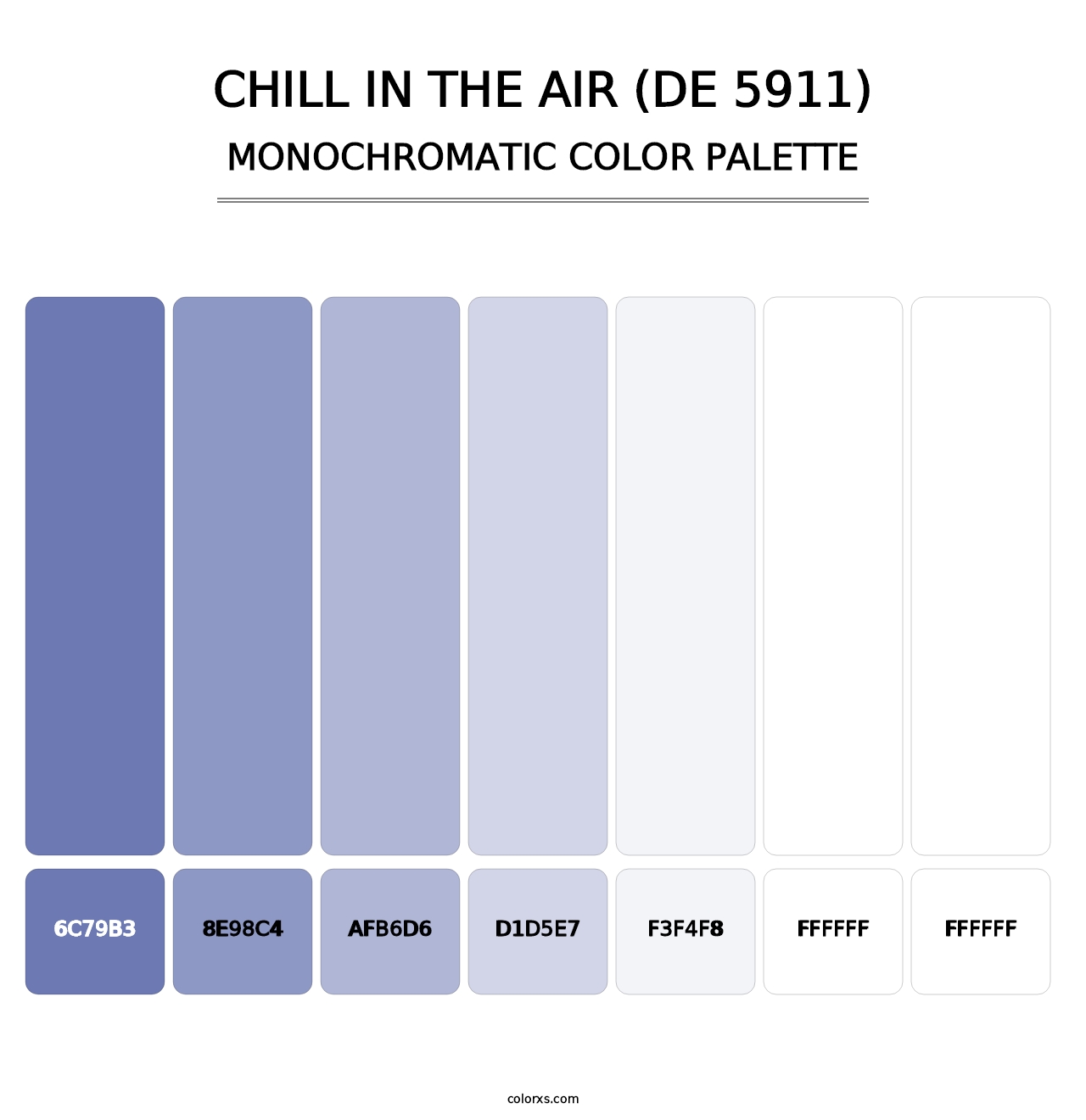 Chill in the Air (DE 5911) - Monochromatic Color Palette