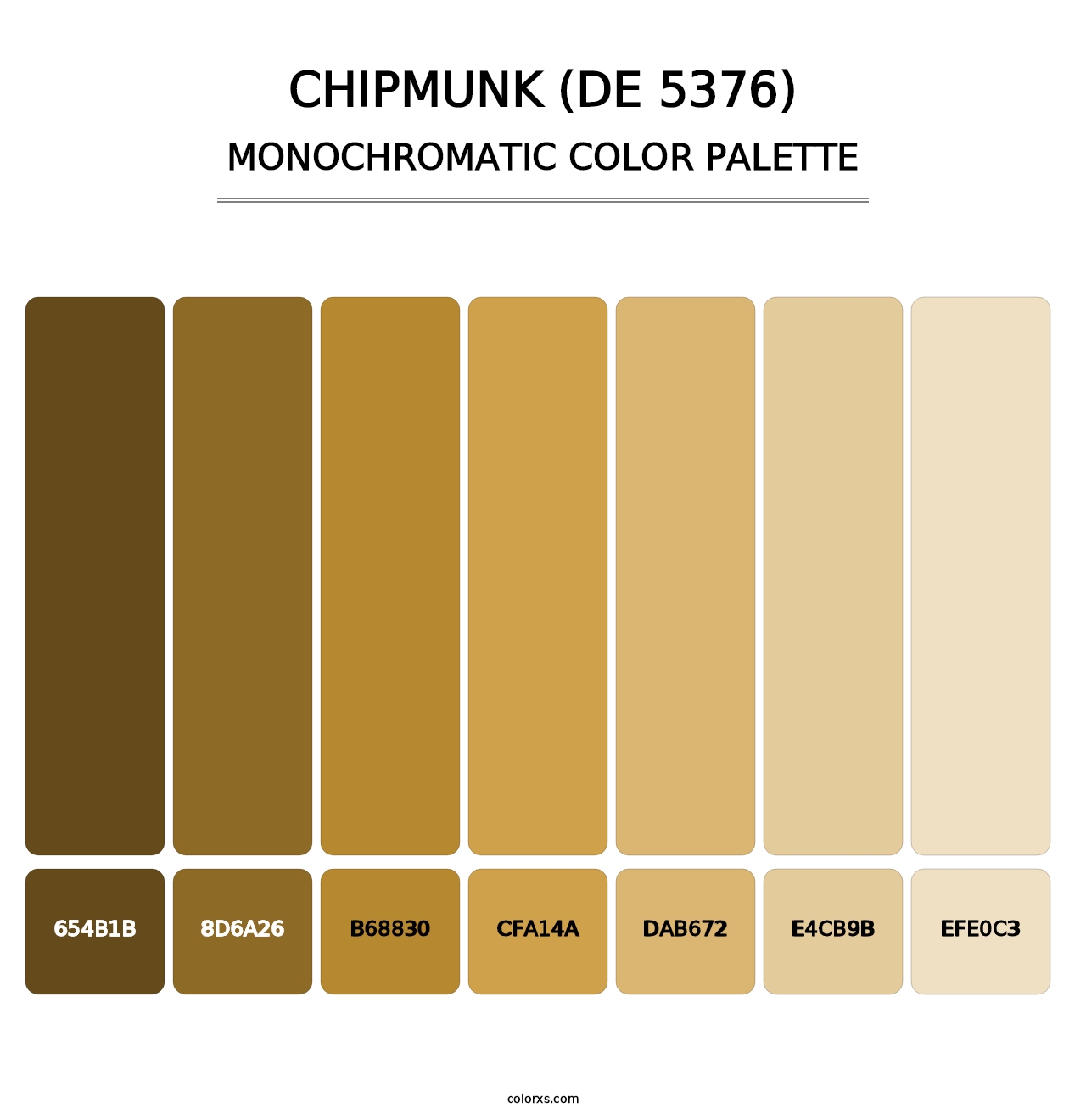 Chipmunk (DE 5376) - Monochromatic Color Palette