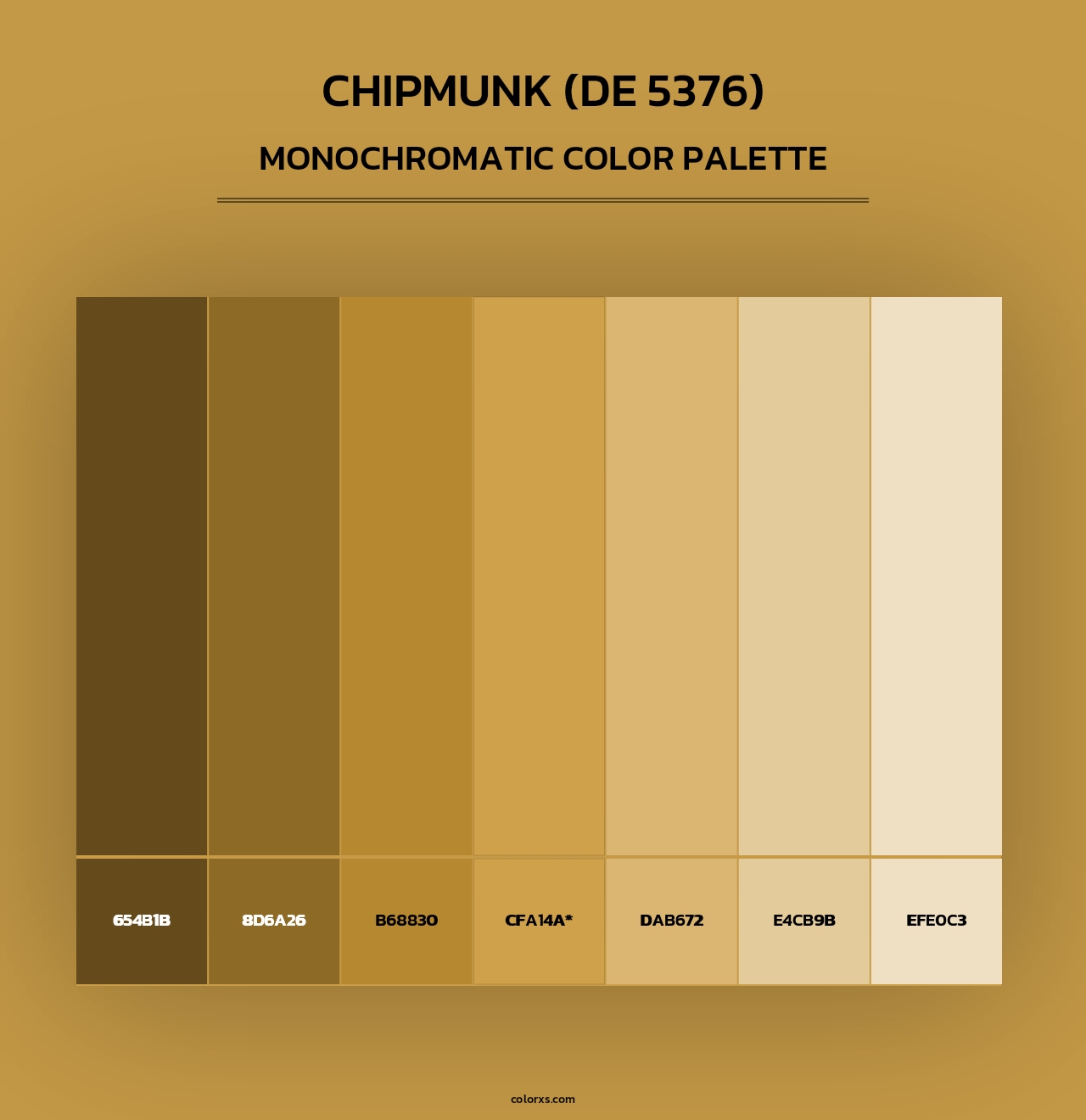 Chipmunk (DE 5376) - Monochromatic Color Palette
