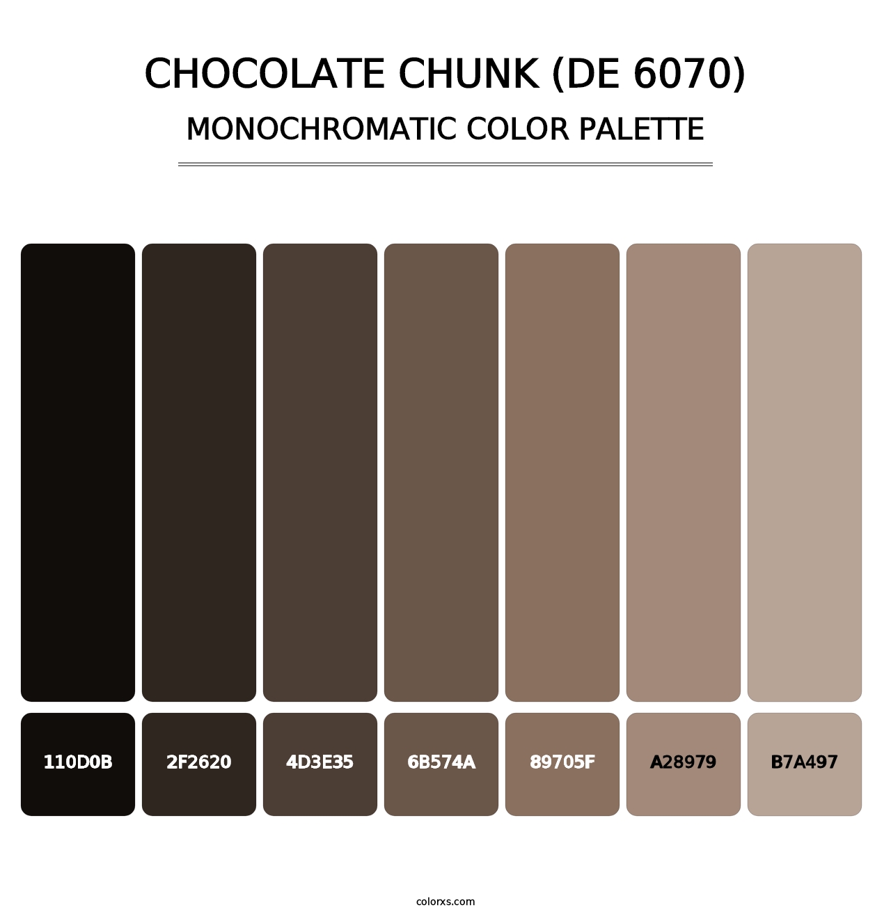 Chocolate Chunk (DE 6070) - Monochromatic Color Palette