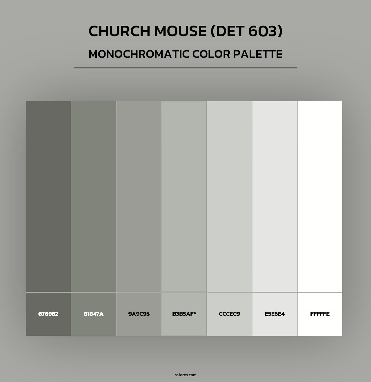 Church Mouse (DET 603) - Monochromatic Color Palette