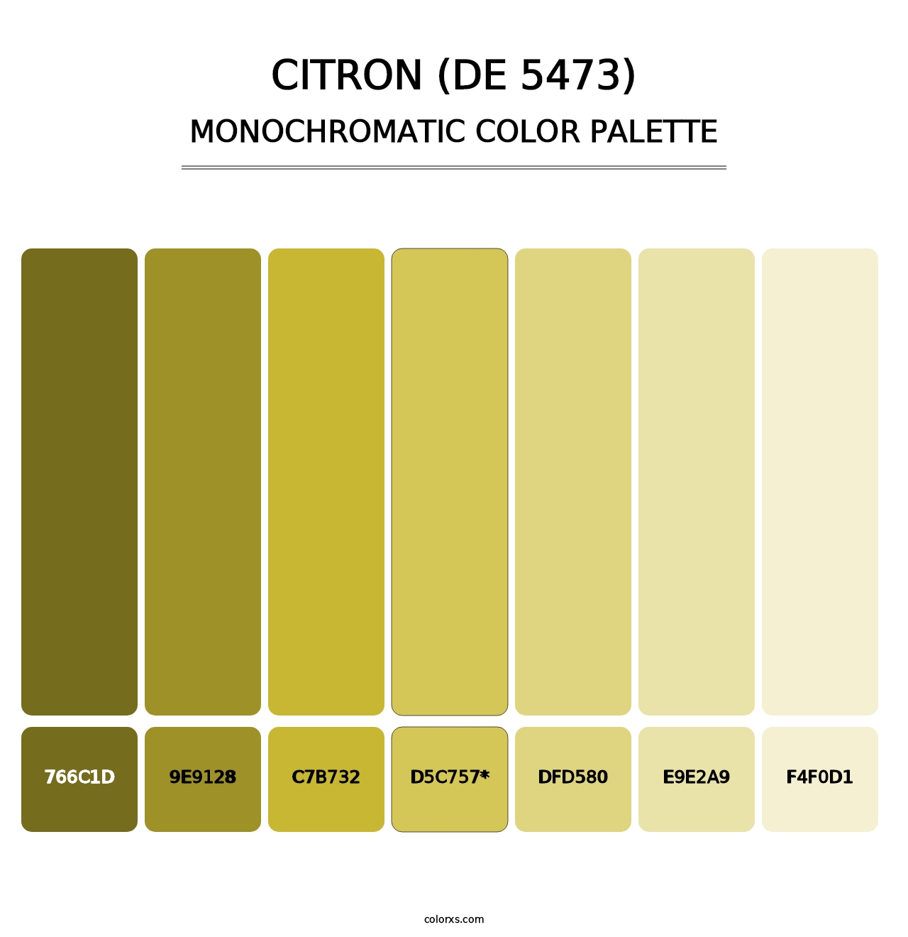 Citron (DE 5473) - Monochromatic Color Palette
