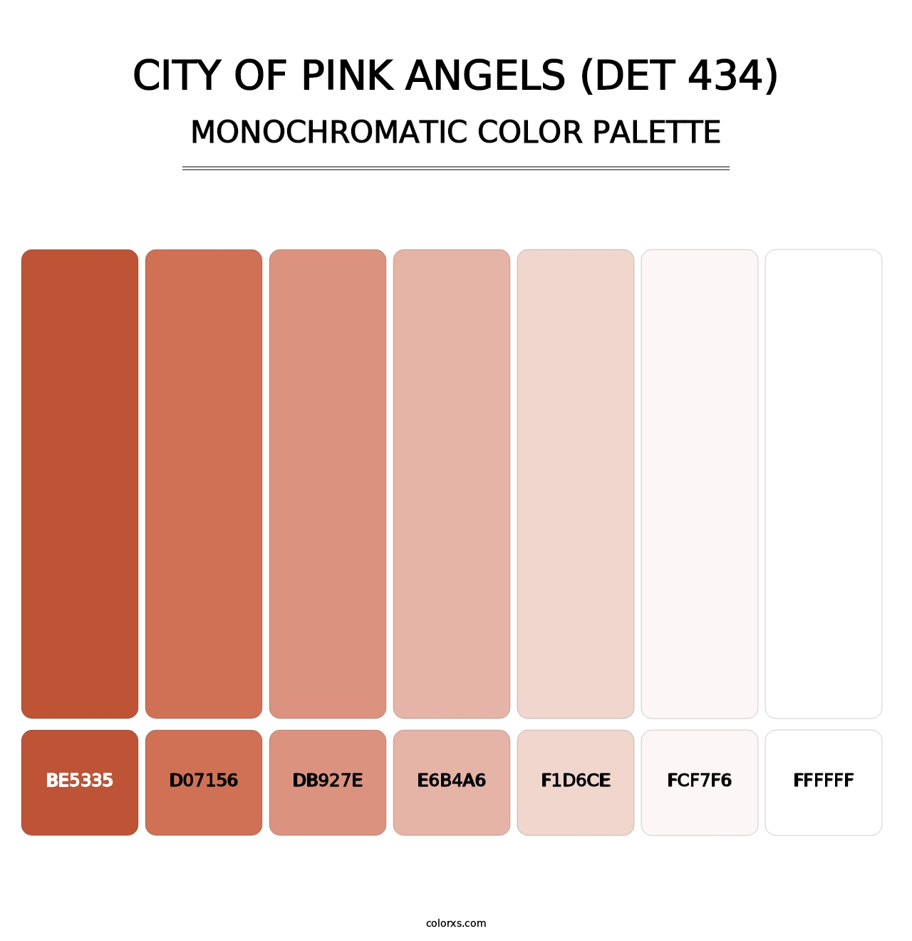 City of Pink Angels (DET 434) - Monochromatic Color Palette