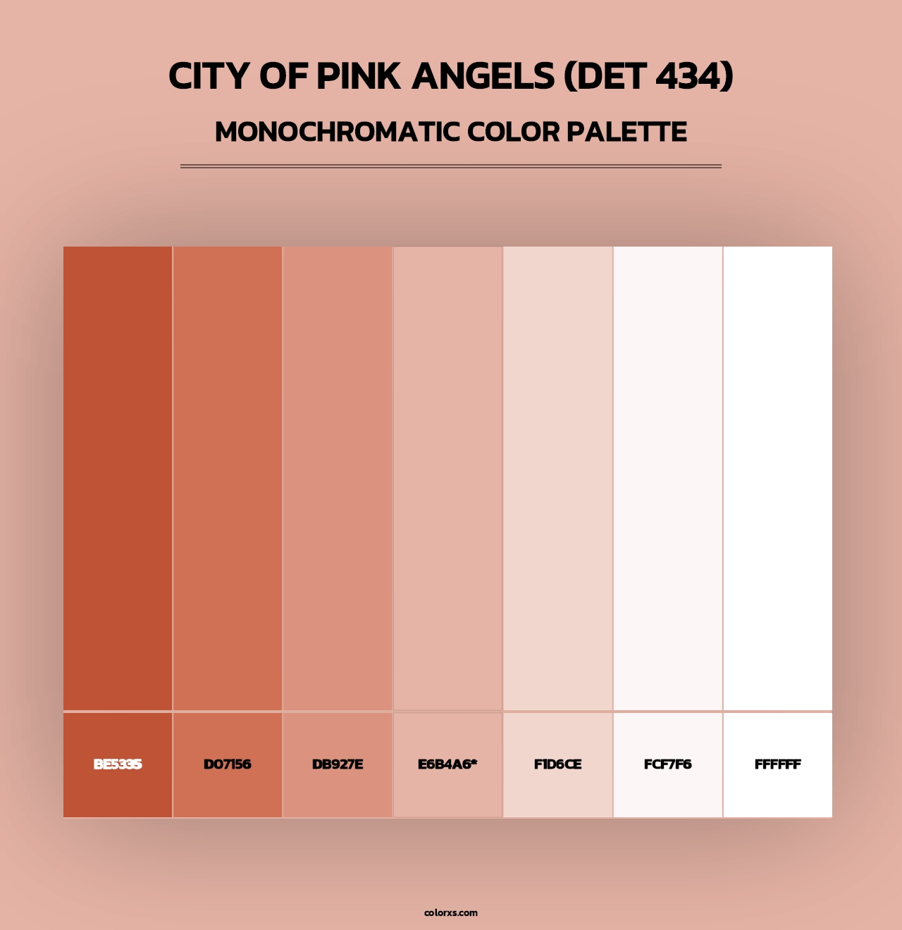 City of Pink Angels (DET 434) - Monochromatic Color Palette