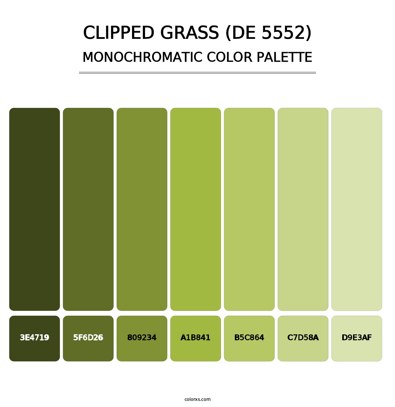 Clipped Grass (DE 5552) - Monochromatic Color Palette
