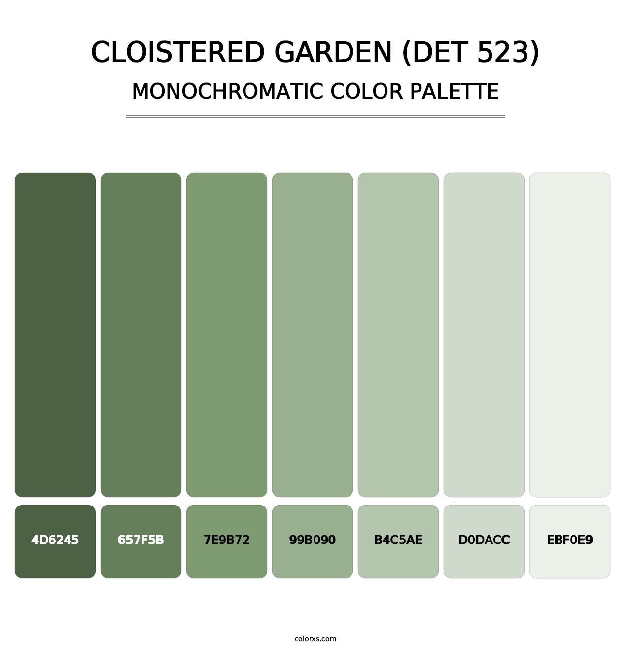 Cloistered Garden (DET 523) - Monochromatic Color Palette