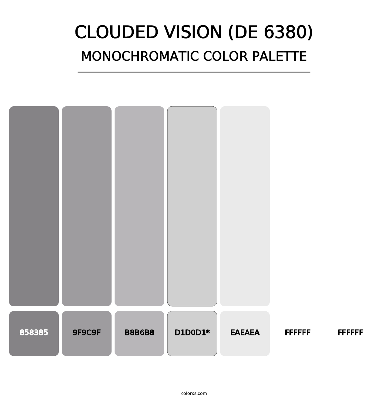 Clouded Vision (DE 6380) - Monochromatic Color Palette