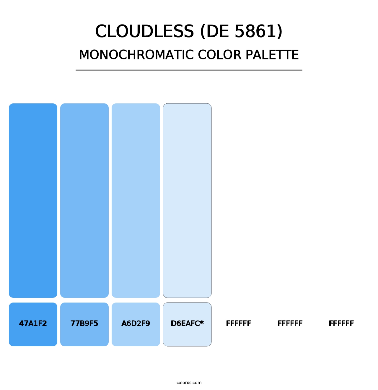 Cloudless (DE 5861) - Monochromatic Color Palette