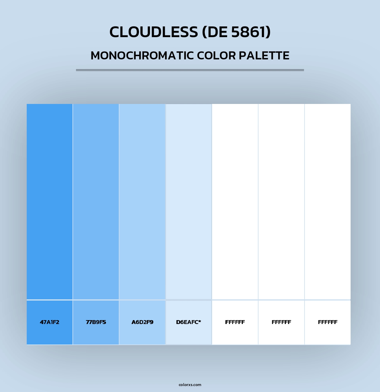 Cloudless (DE 5861) - Monochromatic Color Palette