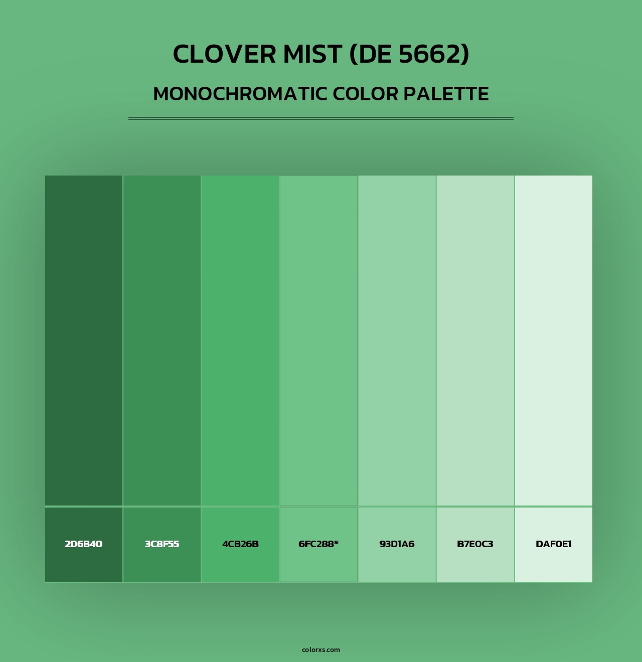 Clover Mist (DE 5662) - Monochromatic Color Palette