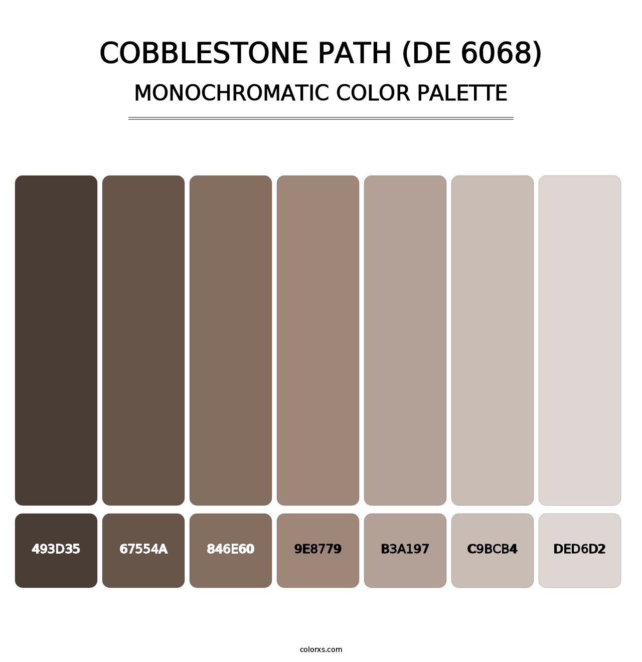 Cobblestone Path (DE 6068) - Monochromatic Color Palette