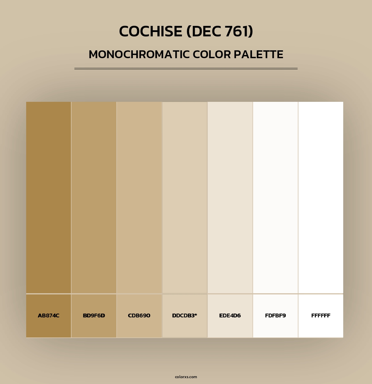 Cochise (DEC 761) - Monochromatic Color Palette
