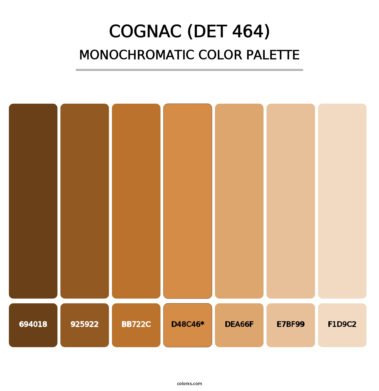 Cognac (DET 464) - Monochromatic Color Palette