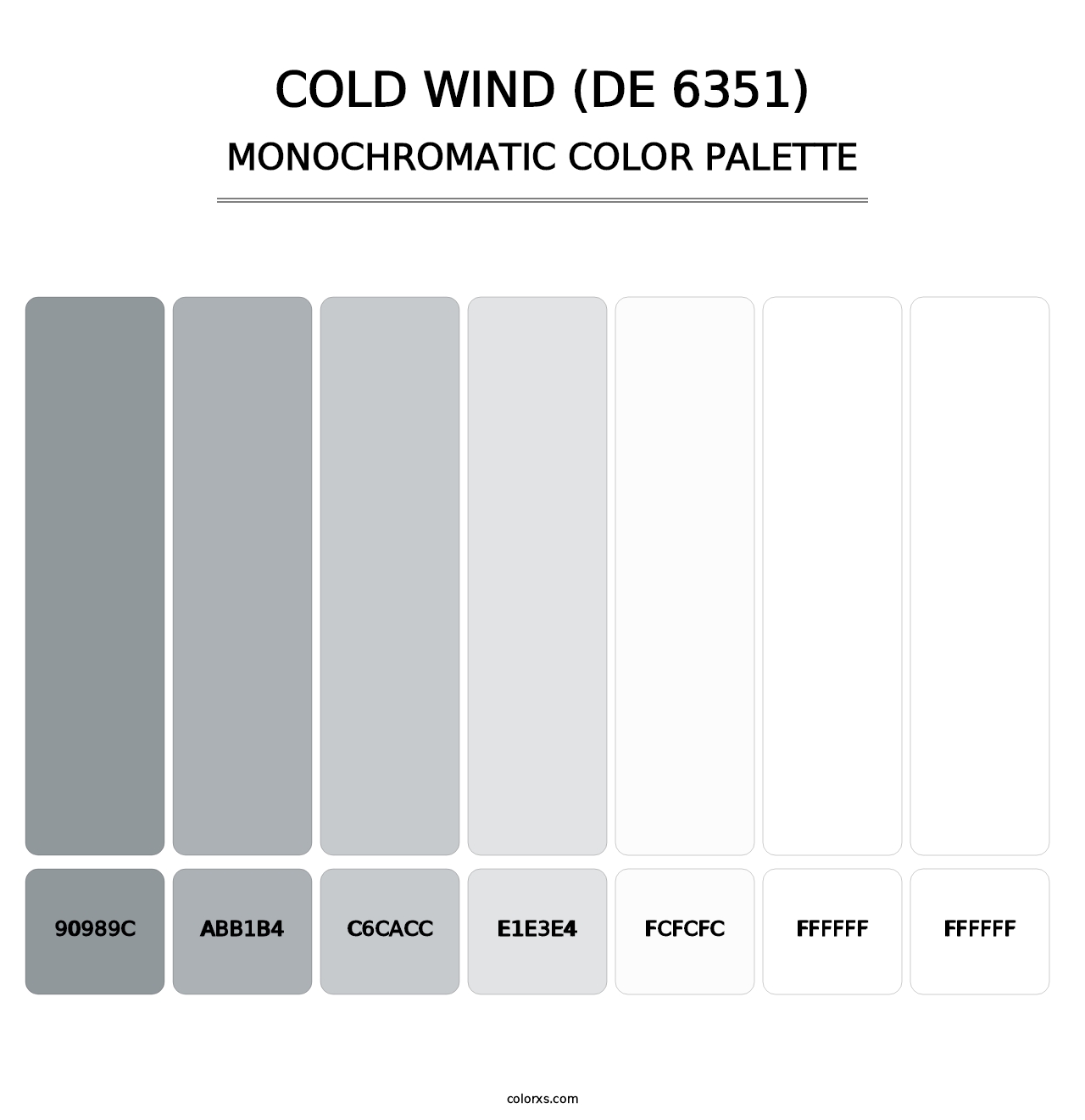 Cold Wind (DE 6351) - Monochromatic Color Palette